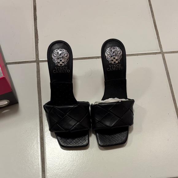 Vince Camuto Black Braided Slide Mule - Picture 2 of 3